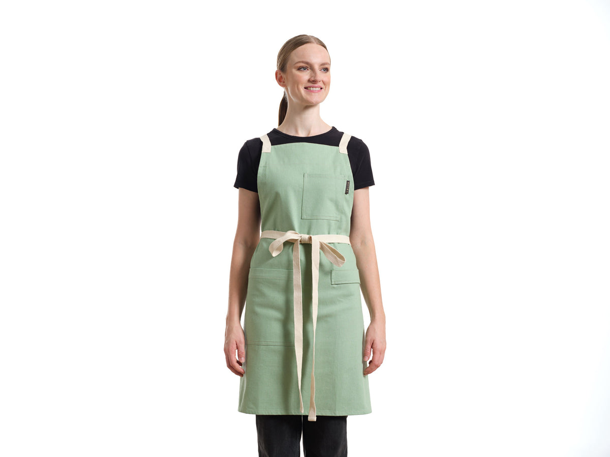 Cotton Crossback Apron with Pockets
