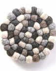 Mixed Gray Felt Ball Trivet