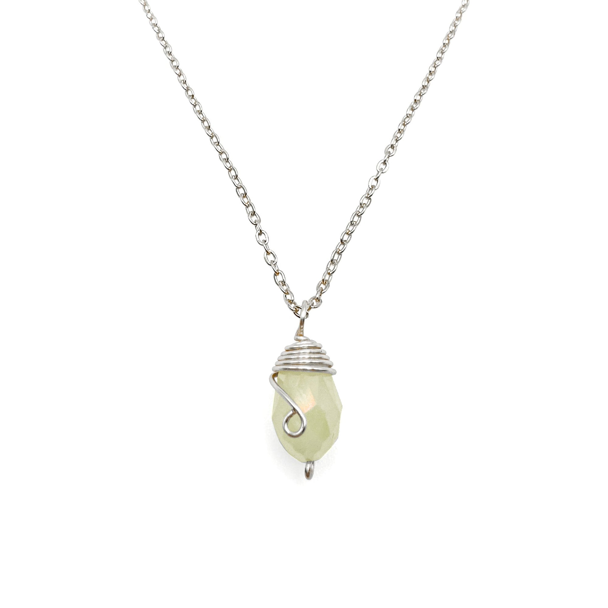 Silver Birthstone Necklace