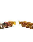 Set of Six Mahogany Wood Animal Napkin Rings - Jedando Handicrafts