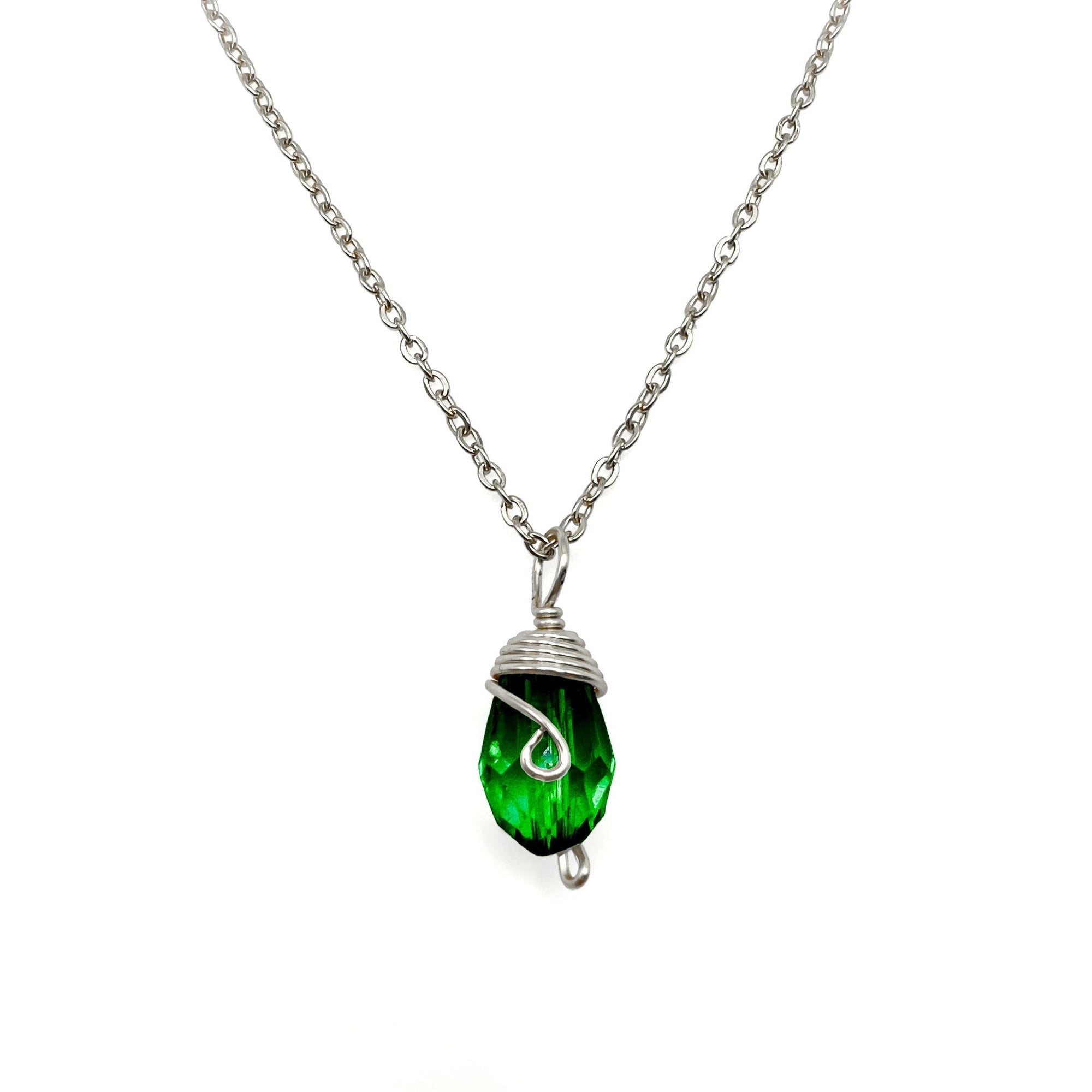 Silver Birthstone Necklace