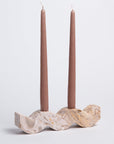 Wavy Candelabra - Creamy Soapstone