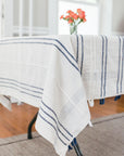 Ribbons Handwoven Cotton Tablecloth