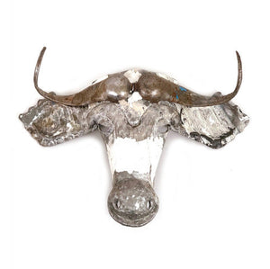Wildebeest Recycled Metal Wall Mask
