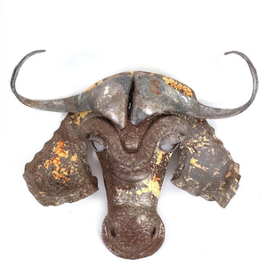 Buffalo Recycled Metal Wall Mask