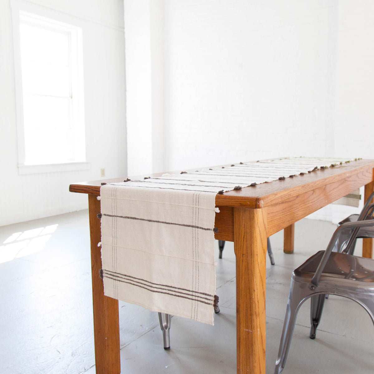Ribbons Handwoven Cotton Table Runner
