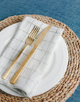 Stone Washed Linen Windowpane Napkins