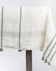 Ribbons Handwoven Cotton Tablecloth