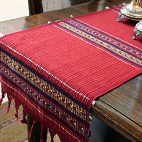 Handwoven Brick Arrow Table Runner