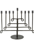 Antiqued Twisted Iron Menorah