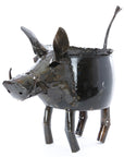 Zimbabwean Recycled Cook Pot Warthog Planters
