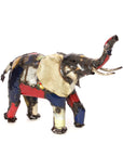Colorful Recycled Oil Drum Elephant Sculptures