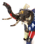 Colorful Recycled Oil Drum Elephant Sculptures