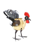 Small Zimbabwean Recycled Teapot Rooster Planter